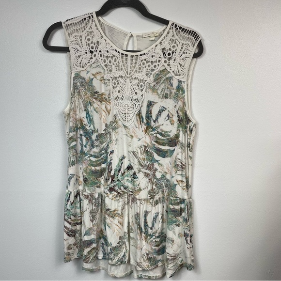 Anthropologie Meadow Rue Lia Crochet Feather Top - Picture 2 of 4